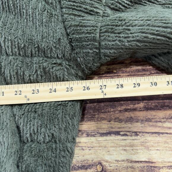 Women's Full Zip Sherpa Bomber Jacket - Wild Fable Green XL Y2K Look - Picture 6 of 12